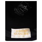 Junior Seasons New York Wool Doeskin Felt Hat - Black - Made in USA