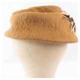 Massmann Hamburg Brown Felt Hat with Feather - Vintage Hamburg Label