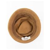 Massmann Hamburg Brown Felt Hat with Feather - Vintage Hamburg Label