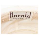 Harold Minneapolis Ivory Cloche Hat with Green Velvet Ribbon & Veil