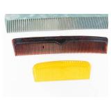 Vintage Hair Combs - Assorted Plastic - 5-Pack