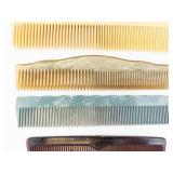 Vintage Hair Combs - Assorted Plastic - 5-Pack