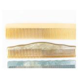Vintage Hair Combs - Assorted Plastic - 5-Pack