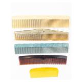 Vintage Hair Combs - Assorted Plastic - 5-Pack