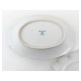 Nippon Hand Painted Porcelain Dishes - Floral Oval Dish & Scalloped Edge Plate (Lot of 2)