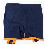 Navy Tank Top w/ Orange Trim - Set of 4 Floral Scarves & Black Embroidered Gloves