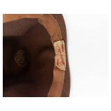Brown Felt Fedora Hat - Leather Band Vintage Style