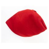 Vintage Evelyn Varon Model Red Felt Hat with Tall Crown - Size 22