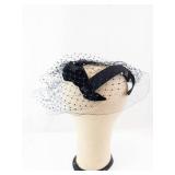 Fascinator Headpiece - Don Marshall for Field Schlick, Inc. Black Net Veil