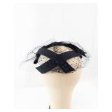 Fascinator Headpiece - Don Marshall for Field Schlick, Inc. Black Net Veil