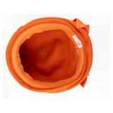 Union Made Orange Felt Cloche Hat with Satin Bow - Women