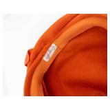 Union Made Orange Felt Cloche Hat with Satin Bow - Women