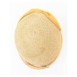 Marie Straw Sun Hat - Mustard Yellow with Bow