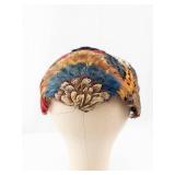 Coralie Feathered Headpiece - Multicolor Fascinator