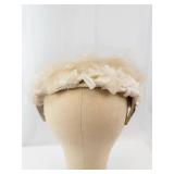 Union Made Fascinator Headband - Cream Ivory Floral with Netting