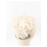 Union Made Fascinator Headband - Cream Ivory Floral with Netting