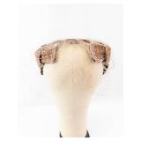 Brown Floral Fascinator Headpiece With Net Veil
