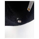 Union Made Hat - Black Woven Straw Sun Hat with Ribbon Bow