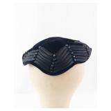 Black Satin Beaded Headband Fascinator