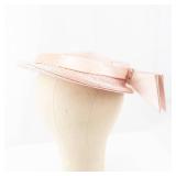 Helena Hats Originals New York Pink Straw Hat - Ribbon Bow