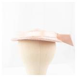 Helena Hats Originals New York Pink Straw Hat - Ribbon Bow