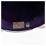 Pierce Purple Velvet Hat with Net Veil - Vintage Cloche Style