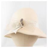 Ritz Henry Pollay New York Beige Felt Wide-Brim Hat
