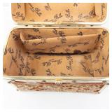 Borsa Bella Italy Vintage Box Clutch - Tapestry Floral Brown/Gold