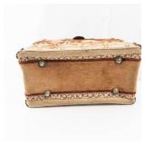 Borsa Bella Italy Vintage Box Clutch - Tapestry Floral Brown/Gold