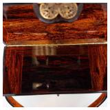 Maitland Smith Burlwood Jewelry Boxl/Purse with Brass Butterfly Clasp & Carry Handle