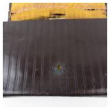 Cordovan Leather Embossed Evening Bag - Vintage Clutch with Metal Frame