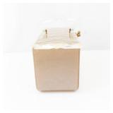 Lucite Box with Diamond Pattern Lid - Gold Tone Clasp, Vintage Vanity Case/Purse