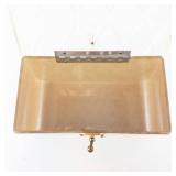 Lucite Box with Diamond Pattern Lid - Gold Tone Clasp, Vintage Vanity Case/Purse