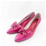 Evan-Phone Pink Patent Bow Pump - Made in Spain, Size 9N