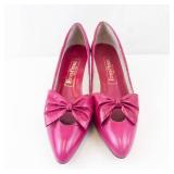 Evan-Phone Pink Patent Bow Pump - Made in Spain, Size 9N