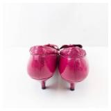 Evan-Phone Pink Patent Bow Pump - Made in Spain, Size 9N