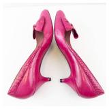 Evan-Phone Pink Patent Bow Pump - Made in Spain, Size 9N