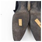 Vintage Black Suede Oxford Heels - 2 in Block Heel, Women