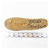 Gold Crochet Sandals - Open Mesh Knit, 9in Sole Length, Women