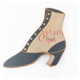 Victoria Shoes Wooden Boot Sign - Handcrafted 1989, Heart & Soul USA