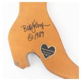 Victoria Shoes Wooden Boot Sign - Handcrafted 1989, Heart & Soul USA