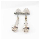 Vintage Metal Foot Guards Pair - Perforated Shields with Straps (Industrial Safety)