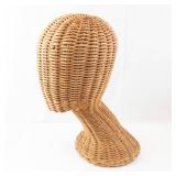 Natural Rattan Head Bust - Woven Hat Display Stand for Home or Shop