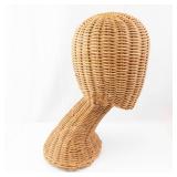 Natural Rattan Head Bust - Woven Hat Display Stand for Home or Shop