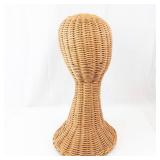Natural Rattan Head Bust - Woven Hat Display Stand for Home or Shop