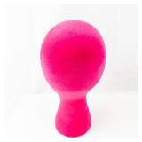 Pink Foam Wig Head Display - Mannequin Head with Neck for Wigs