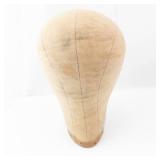 Hat Head Display Form - Beige Fabric Cover for Hats