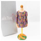 Miniature The Latest Thing Purple Floral Dress Miniature Fashion Doll on Stand - Box Included