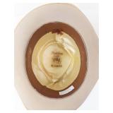 Wormser Royal Luxury Beaded-Stitch Fedora Hat - Beige Felt