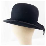 Black Felt Top Hat - Vintage Look